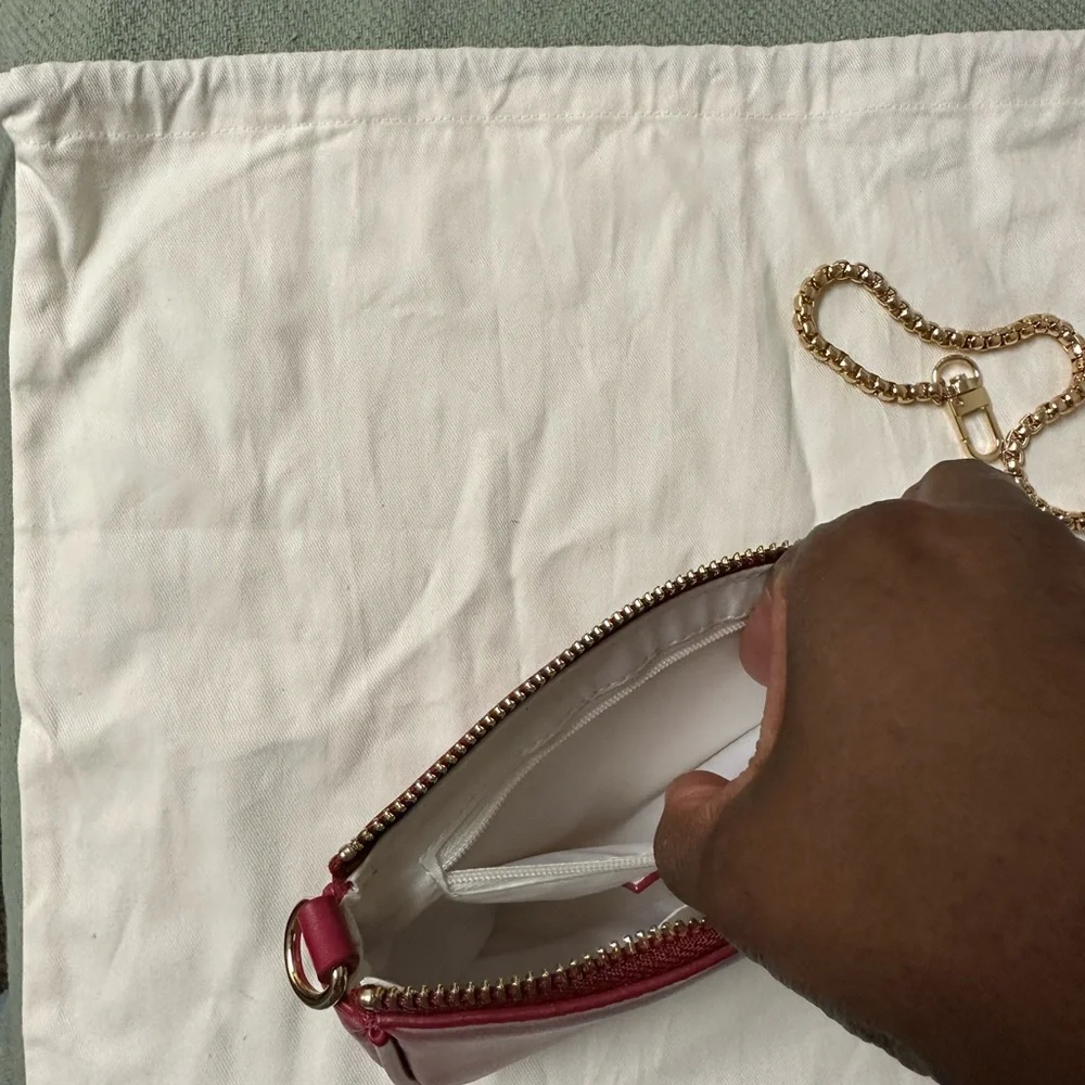 NWOT Authentic Dress Up My Purse wristlet/pouch in hot pink - Picture 4 of 9